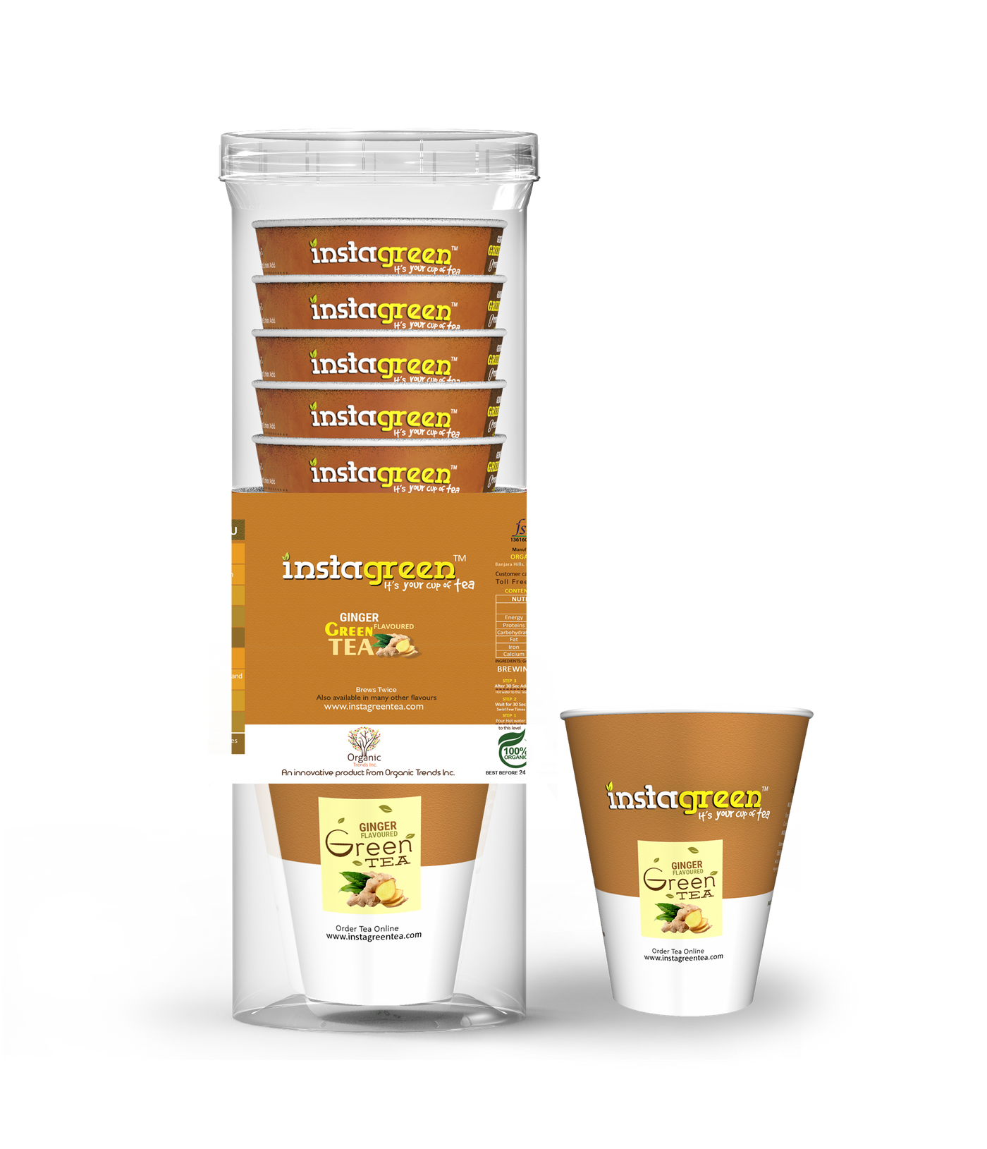 Green Tea - Ginger Flavor