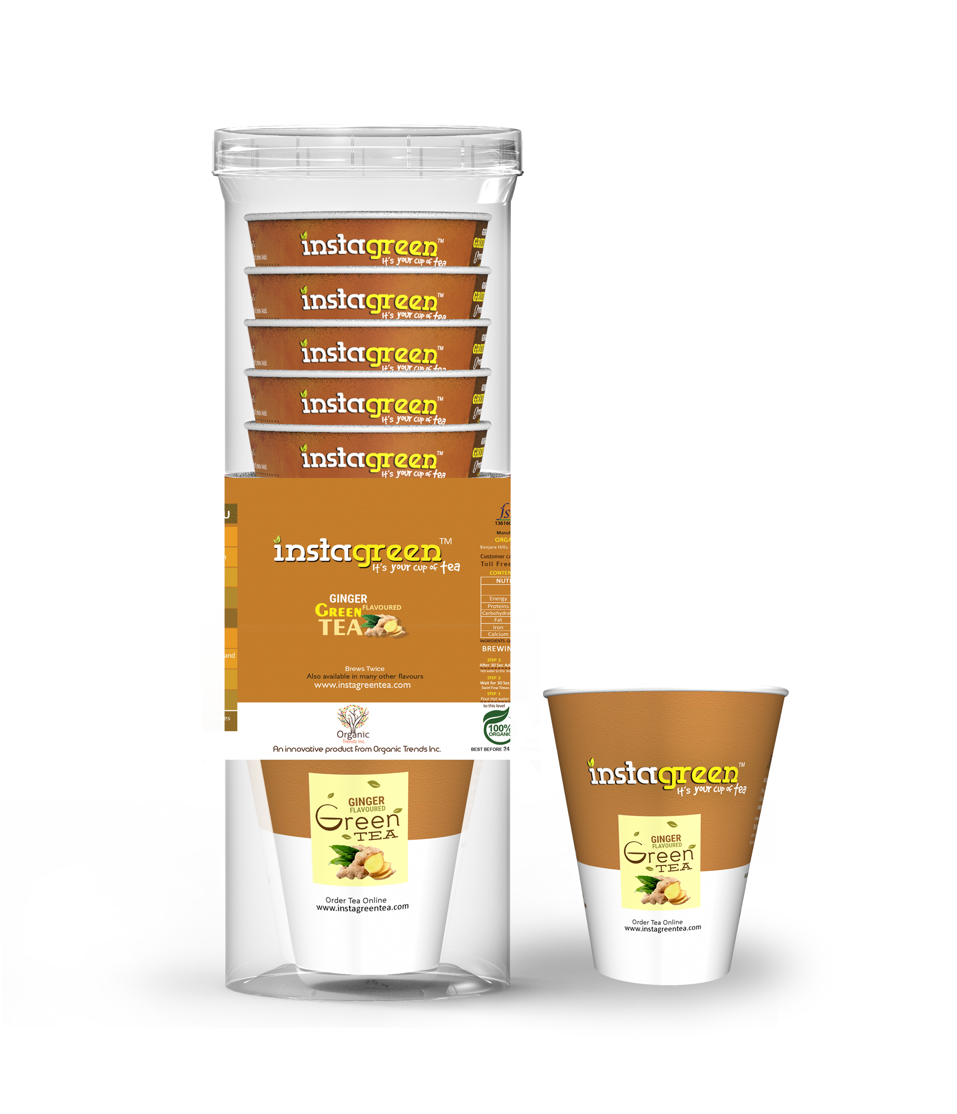 Green Tea - Ginger Flavor