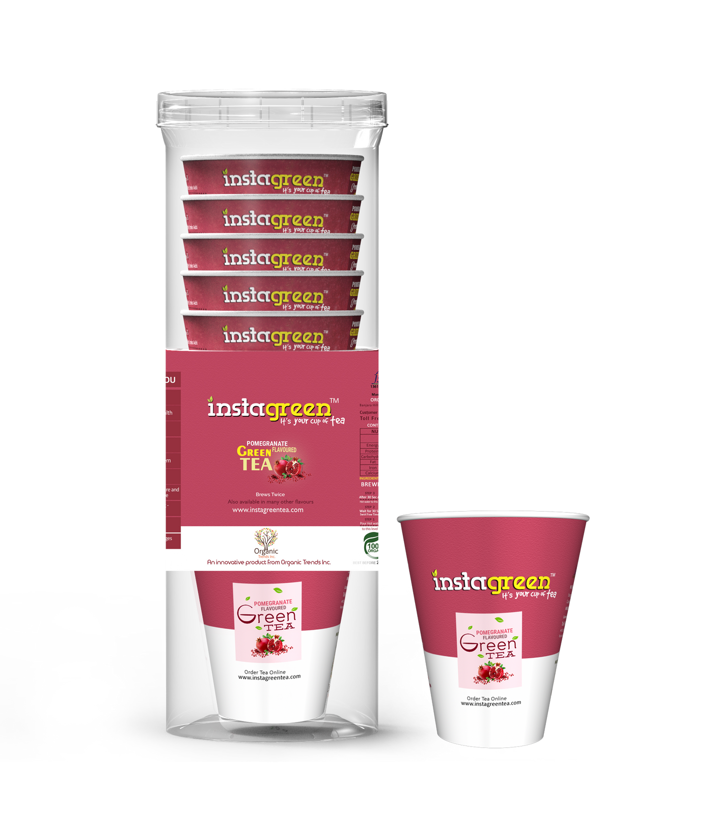 Green Tea - Pomegranate Flavor